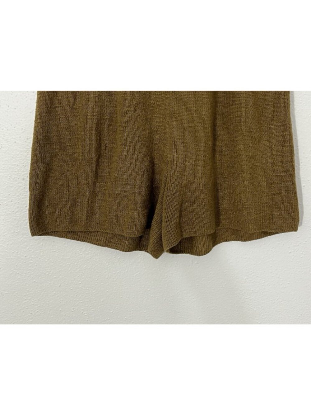 Free People Beach Brown Mustard Yellow Knit Shorts Size Small Pull On - Picture 3 of 12